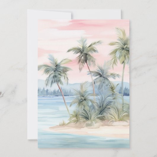 Brunch-Blase Bräunungsdusche aus Flamingo Einladung (Rückseite)