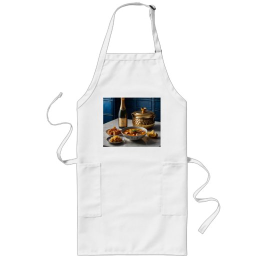 Brunch Bliss: Mimosas und Hühnchen & Waffeln Delig Lange Schürze (Vorne)