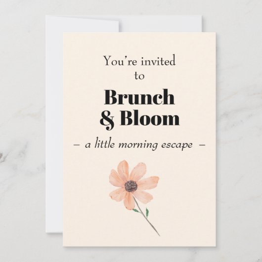 Brunch & Bloom Einladung (Vorderseite)