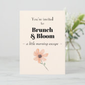 Brunch & Bloom Einladung (Stehend Vorderseite)