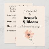 Brunch & Bloom Einladung (Vorne/Hinten)