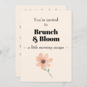 Brunch & Bloom Invitation Einladung (Vorne/Hinten)
