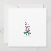 Brunch-Blumengarten-Einladung der Mutter Tages Einladung (Rückseite)