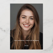 Brunch Brautparty Custom Floral Modern Folieneinladung (Rückseite)