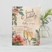 Brunch-Brautparty Einladung (Stehend Vorderseite)
