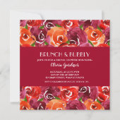 Brunch-Brautparty mit Bläschen Einladung (Vorderseite)