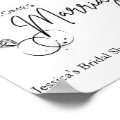 Brunch Brautparty-Schild Poster (Ecke)