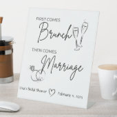 Brunch Brautparty Sign Sockelschild (In Situ)