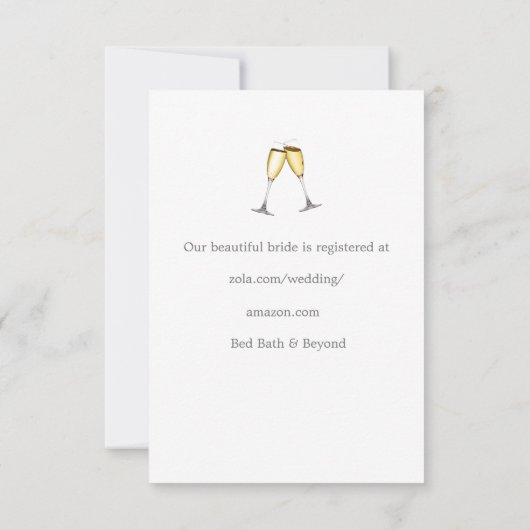 Brunch Bridal Dusche Einladung (Rückseite)