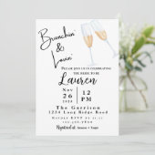 Brunch Bridal Dusche Einladung Brunchin' & Lovin' (Stehend Vorderseite)
