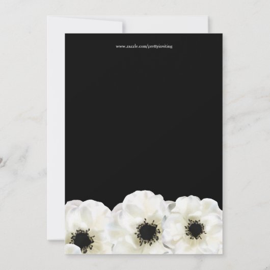 Brunch & Bubble Gold Glitzer Anemone Dusche Einladung (Rückseite)