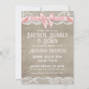 Brunch Bubbly and Bows Baby Shower Einladung