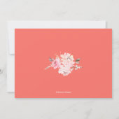 Brunch+Bubbly, Aquarell Blush Pink Peonys Einladung (Rückseite)