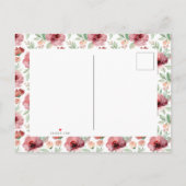 Brunch & Bubbly | Aquarellfarbenes Brautparty Einladungspostkarte (Rückseite)