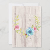 Brunch Bubbly Blume Country String Lights Wedding Einladung (Rückseite)