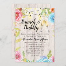 Brunch Bubbly Blume Country String Lights Wedding