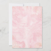 Brunch & Bubbly Blush & Gold Floral Brautparty Einladung (Rückseite)