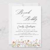 Brunch & Bubbly Boho Wildblume Brautparty Einladung (Vorderseite)