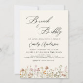 Brunch & Bubbly Boho Wildblume Brautparty Einladung (Vorderseite)