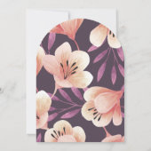 Brunch & Bubbly Bold Floral Arch Brautparty Einladung (Rückseite)