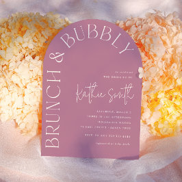 Brunch & Bubbly Bold Floral Arch Brautparty Einladung
