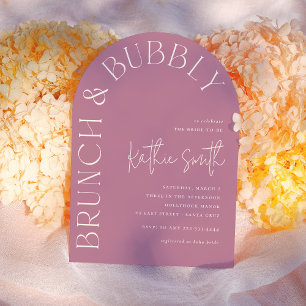 Brunch & Bubbly Bold Floral Arch Brautparty Einladung