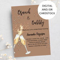 Brunch Bubbly Brautparty Blasen staubige Erde