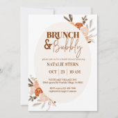 Brunch & Bubbly, Brautparty, Blumenbridal Einladung (Vorderseite)