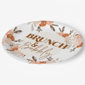 Brunch & Bubbly, Brautparty, Blumenbridal Pappteller (Schrägansicht)