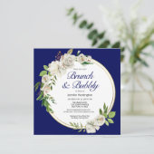 Brunch & Bubbly Brautparty Boho Einladung (Stehend Vorderseite)