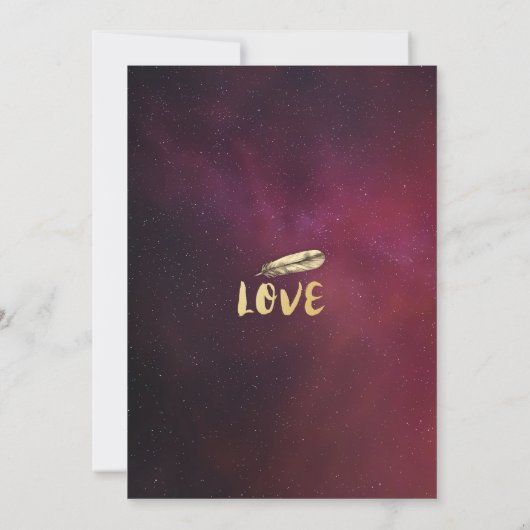 Brunch & Bubbly Brautparty Boho Floral Feather Einladung (Rückseite)