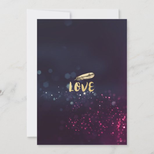 Brunch & Bubbly Brautparty Boho Floral Feather Einladung (Rückseite)