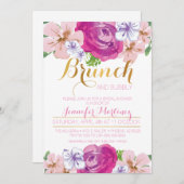 Brunch & Bubbly Brautparty Card Einladung (Vorne/Hinten)