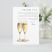 Brunch & Bubbly Brautparty Danke Karte (Stehend Vorderseite)