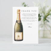 Brunch & Bubbly Brautparty Danke Karte (Stehend Vorderseite)