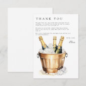 Brunch & Bubbly Brautparty Danke Karte (Vorne/Hinten)