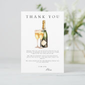 Brunch & Bubbly Brautparty Danke Karte (Stehend Vorderseite)