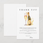 Brunch & Bubbly Brautparty Danke Karte (Vorne/Hinten)