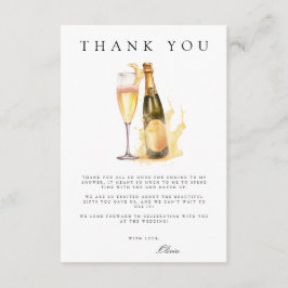 Brunch & Bubbly Brautparty Danke Karte