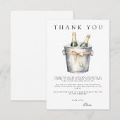 Brunch & Bubbly Brautparty Danke Karte (Vorne/Hinten)