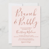 Brunch & Bubbly Brautparty Einladung (Vorderseite)