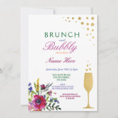 Brunch & Bubbly Brautparty Einladung (Vorderseite)