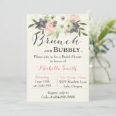 Brunch & Bubbly Brautparty Einladung (Stehend Vorderseite)