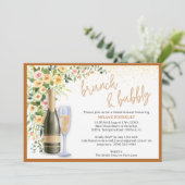 Brunch & Bubbly Brautparty Einladung (Stehend Vorderseite)