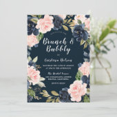 Brunch & Bubbly Brautparty Einladung (Stehend Vorderseite)
