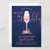 Brunch & Bubbly Brautparty Einladung (Vorne/Hinten)