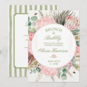 Brunch & Bubbly Brautparty-Einladung Einladung (Vorne/Hinten)