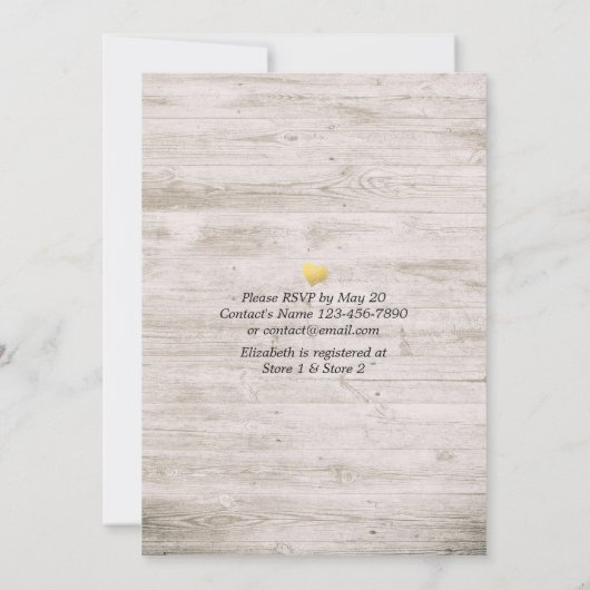 Brunch & Bubbly Brautparty Floral & Rustikales Hol Einladung (Rückseite)