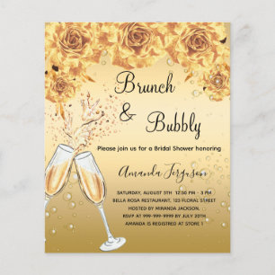 Brunch Bubbly Brautparty Flyer