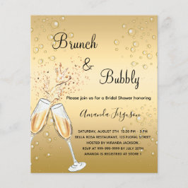 Brunch Bubbly Brautparty Flyer